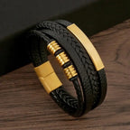 🔥 Leather Wrap Bracelet – Men’s Multi-Layer Wristband (108 Styles) 🔥