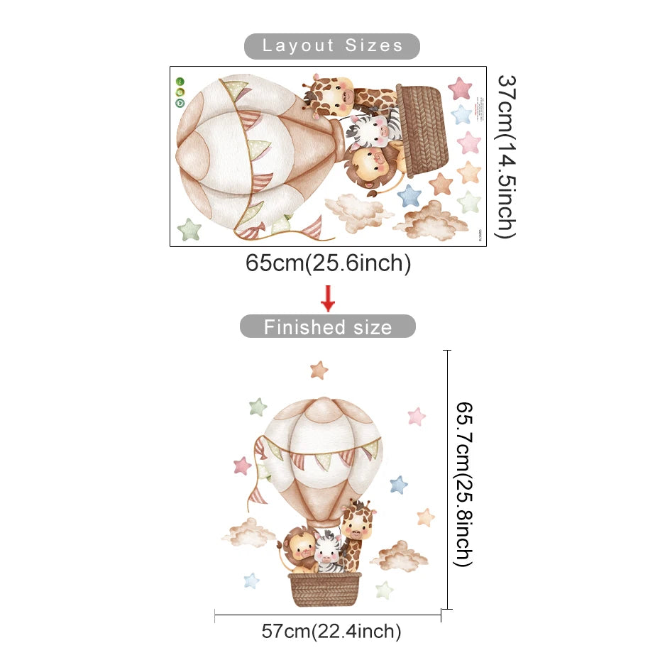 🌈✨ Cute Cartoon Wall Stickers for Kids’ Room (28 Variants)