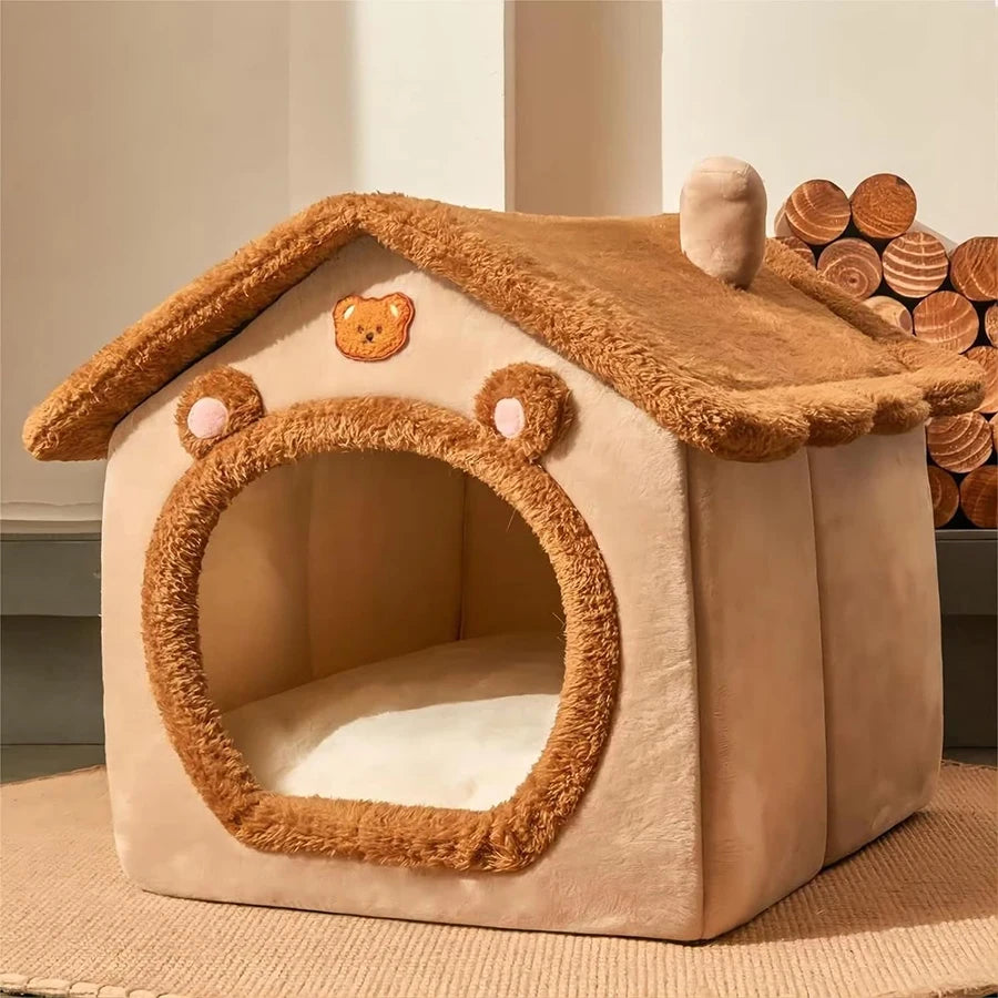 🏡 Cozy Pet House – Warm & Cute Small Animal Cabin 🐶🐱✨