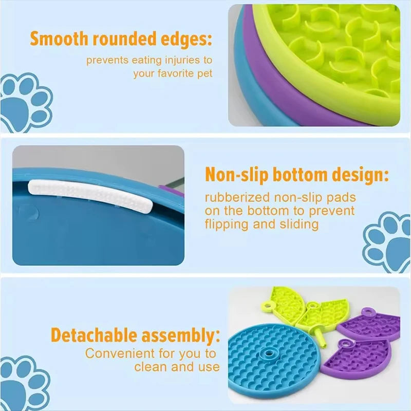 🧩 Slow-Feeder Puzzle Bowl for Dogs & Cats – 3-Level Interactive Eating Toy 🐶🐱