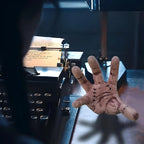 🖤🕷️ “Wednesday’s Thing” Realistic Hand Replica – Creepy Home Décor Prop 🖐️✨