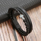 🔥 Leather Wrap Bracelet – Men’s Multi-Layer Wristband (108 Styles) 🔥