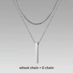 🔗 Bold Men’s Pendant Necklace – Stainless Steel Statement Chain (Gold & Silver)