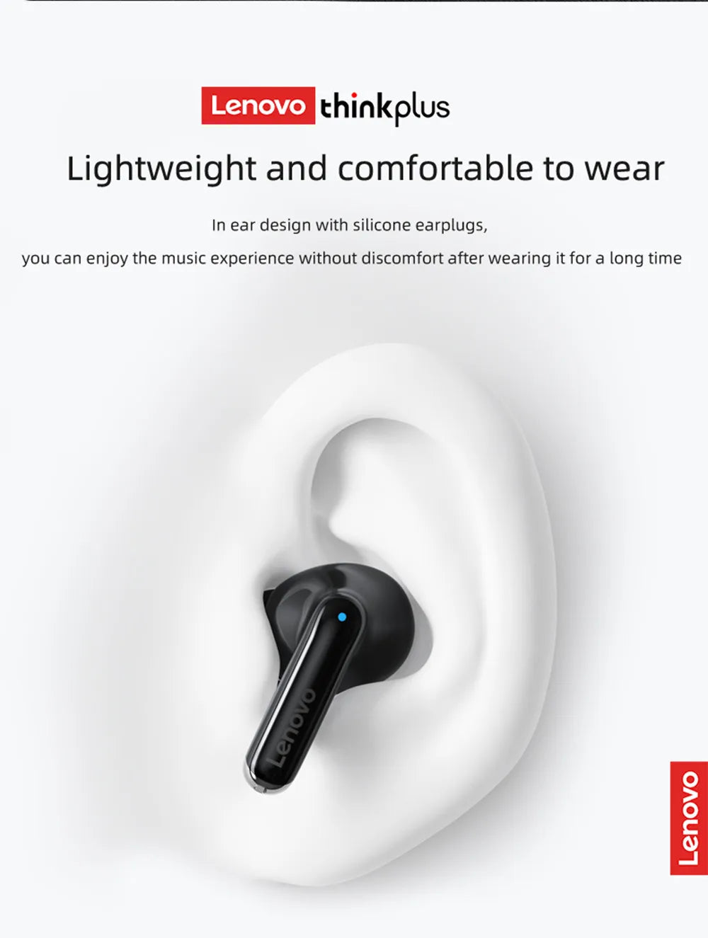 🎧 Lenovo Bluetooth 5.3 Dual-Mixed Stereo Earbuds – Noise Reduction, Deep Bass & Smart Touch Control ✨