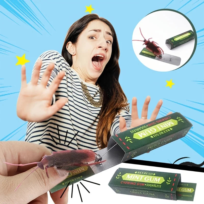 🪳😱 Fake Chewing Gum Prank – Surprise Cockroach Gag Toy