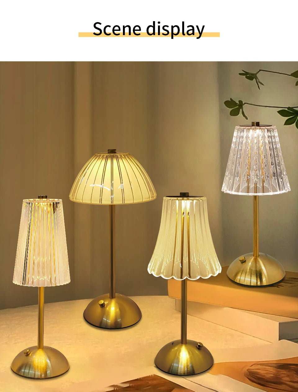 LED Touch Table Lamp – Rechargeable & Dimmable Table Lamp ✨