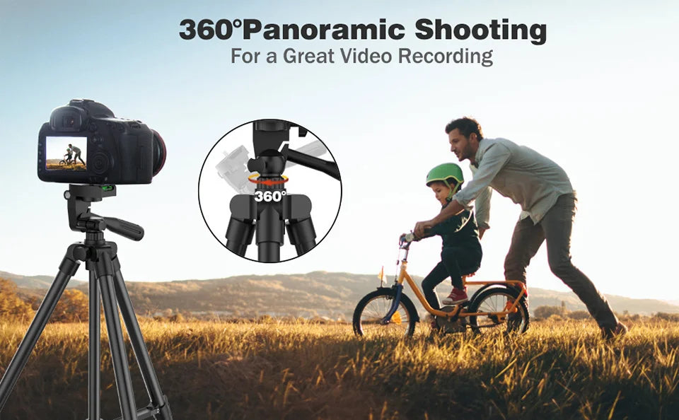 📸 Lightweight 103cm Tripod with Bluetooth Remote – 360° Panoramic Phone/Camera Stand for TikTok, Vlogs & Photography