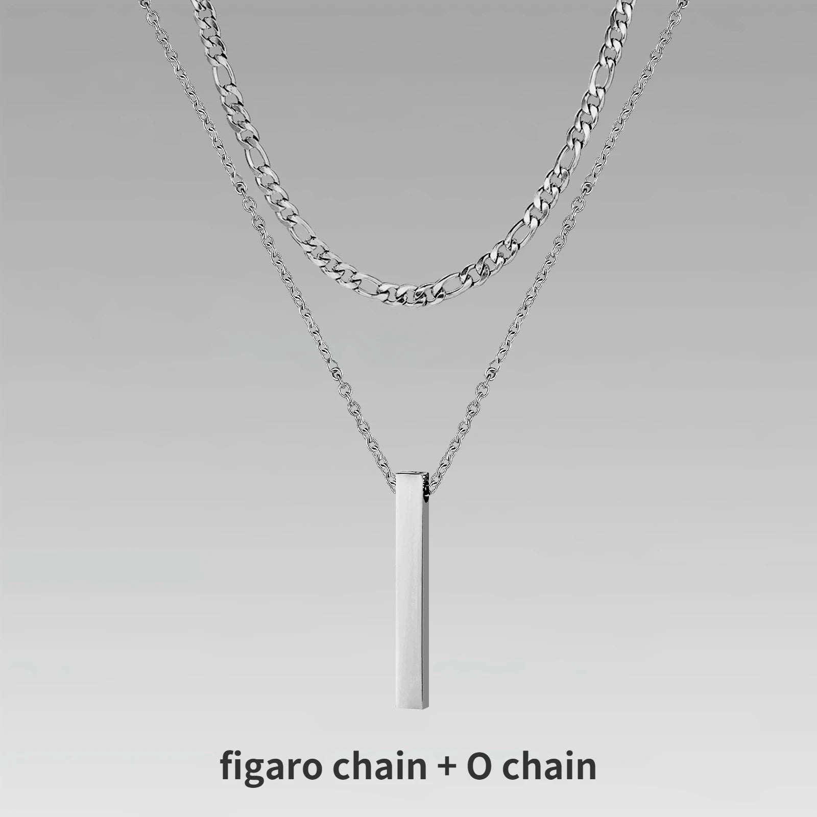 🔗 Bold Men’s Pendant Necklace – Stainless Steel Statement Chain (Gold & Silver)