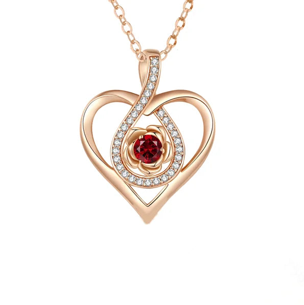 ✨ “Eternal Heart Rose Gift Necklace ❤️🌹”