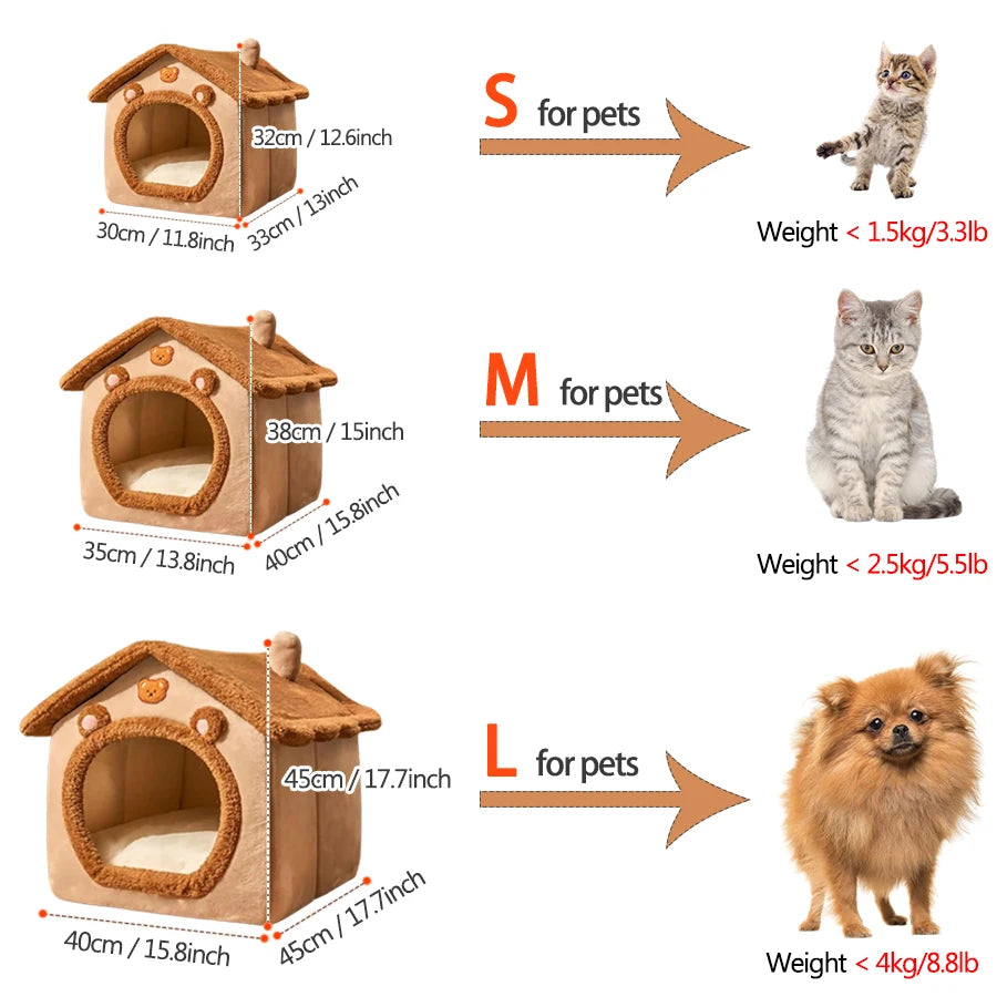 🏡 Cozy Pet House – Warm & Cute Small Animal Cabin 🐶🐱✨