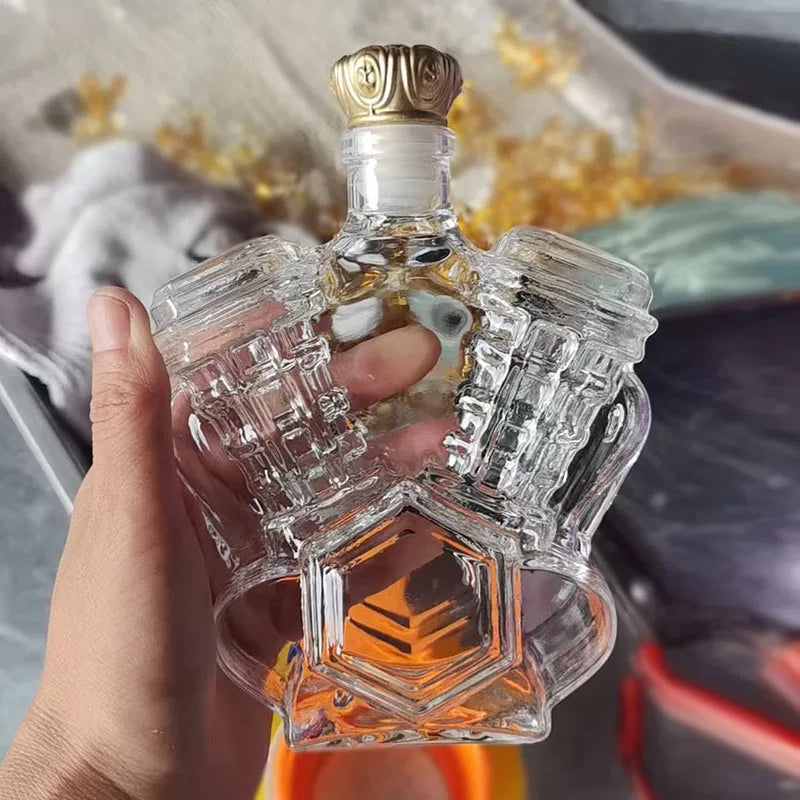 Car & Motor Decanter 🚗🔥 Glass Whisky Bottle – Premium Vintage Design
