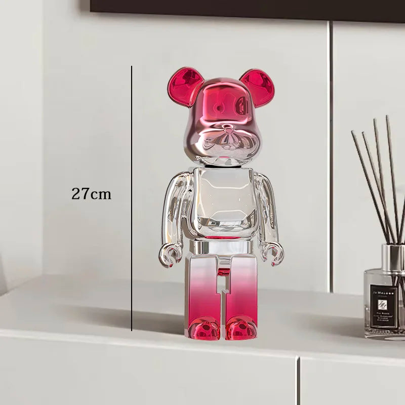 🧸✨ Graffiti Bear Resin Statue – 27cm Artistic Decor Figurine