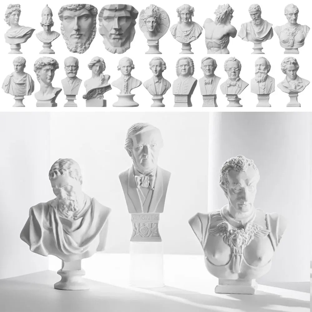 🌟 “Mini Classical Bust Statues – Art Legends Collection 🎨✨”