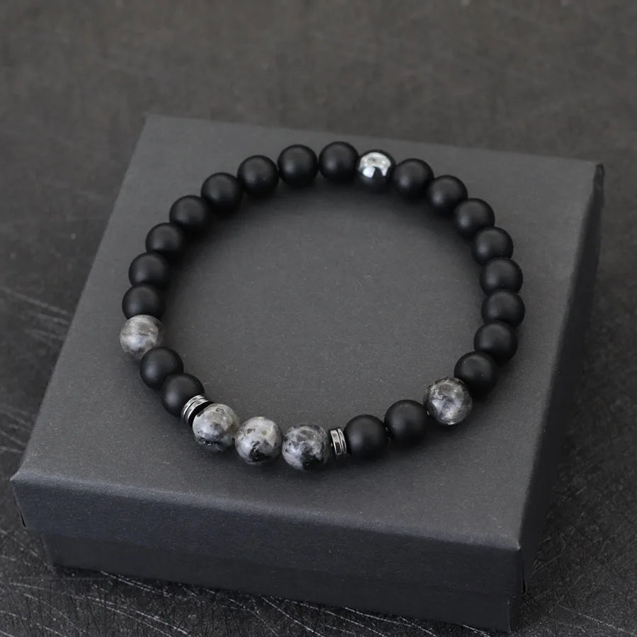✨ Premium Stone Bead Bracelet – Natural Energy Collection ✨