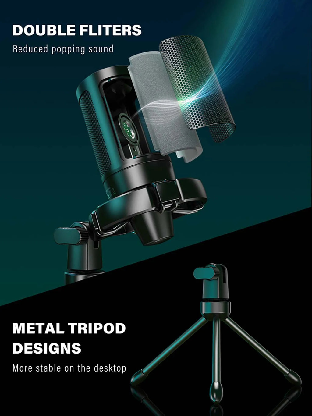 🎤 RGB USB Gaming Microphone – Perfect for TikTok & Streaming! 🌈✨