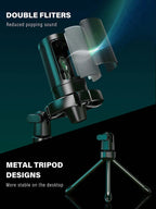 🎤 RGB USB Gaming Microphone – Perfect for TikTok & Streaming! 🌈✨