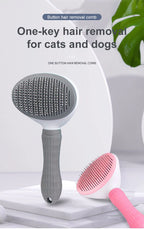 Self-Cleaning Pet Grooming Brush – Anti-Shedding Comb for Dogs & Cats 🐶🐱✨