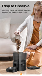 🐾 Automatic Pet Feeder – 2L Smart Button Version