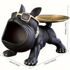 🐶✨ “Bulldog Butler™ – Multifunctional Resin Tray Statue”