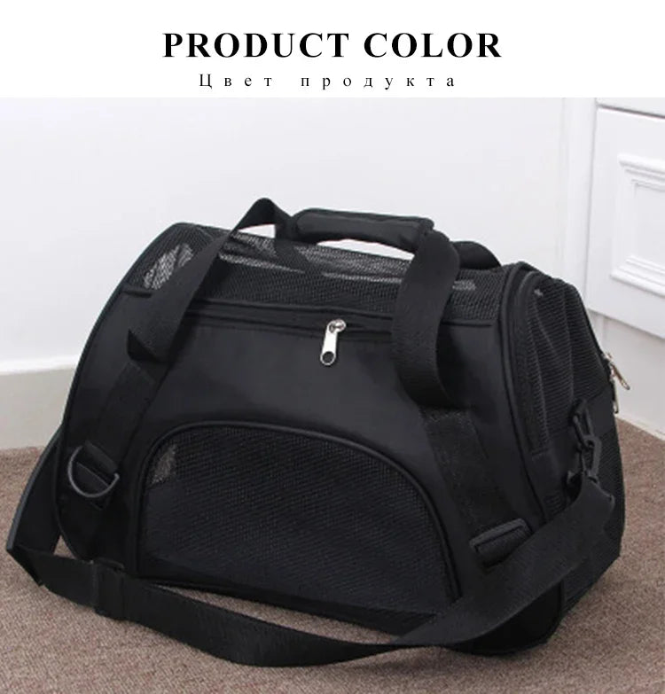🐾 Soft Canvas Pet Carrier – Lightweight & Breathable Travel Bag