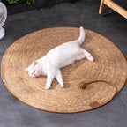 🐱 Scratch & Play Round Cat Mat — Natural Sisal Fun Pad