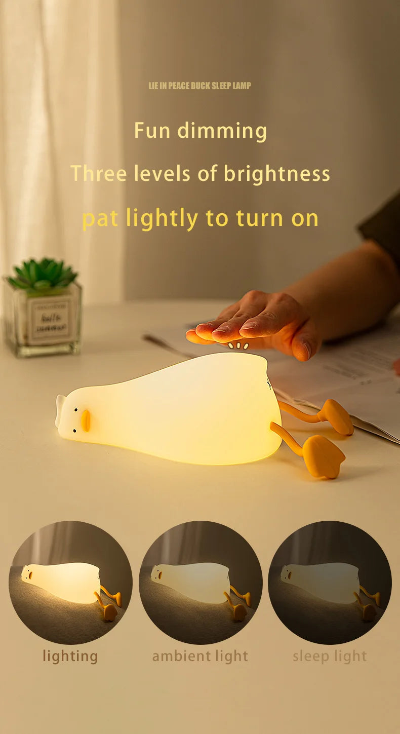 🌙 Cute DAC Silicone Night Light –Rechargeable LED for Bedroom