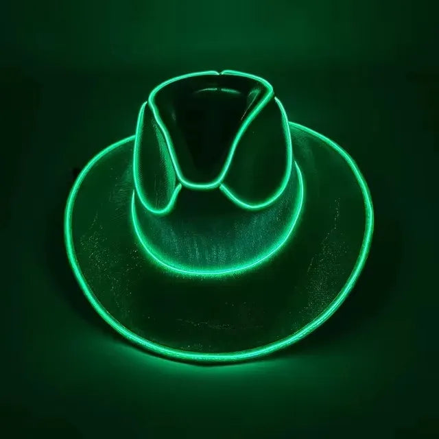 ⭐ ✨ LED Light-Up Cowboy Hat – Colorful Western Party Glow ✨