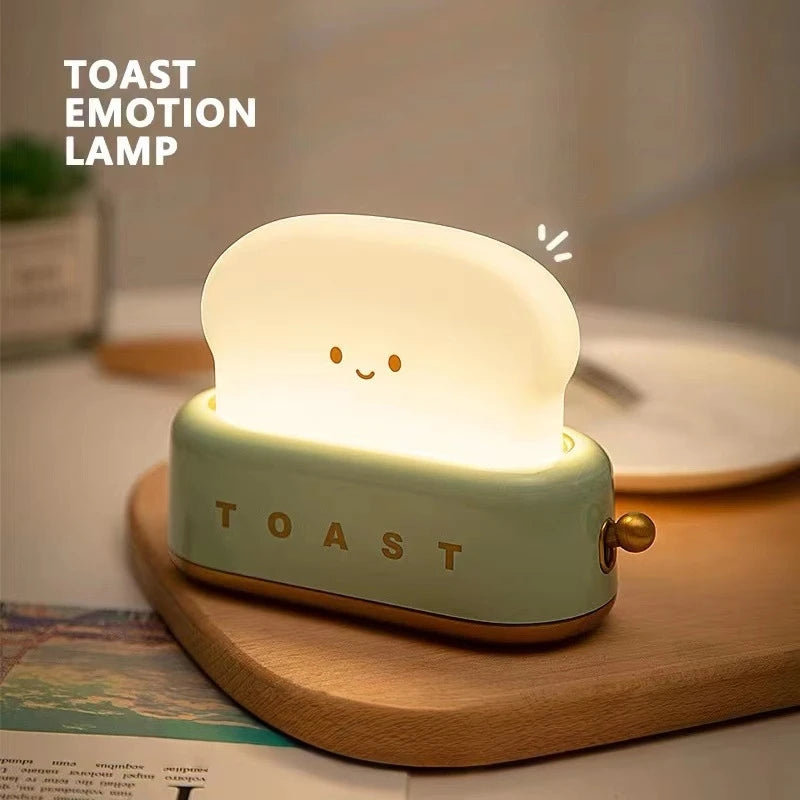 🧡 Toast Maker Night Light –Rechargeable Creative Night Lamp (Pink / Green)