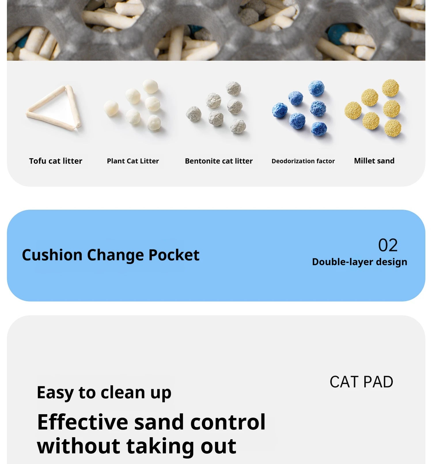 Double-Layer Cat Litter Trapping Mat 🐾 | Waterproof, Easy-Clean & Anti-Tracking