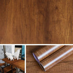 🪵✨ Wood-Grain PVC Waterproof Adhesive Wallpaper – Multiple Sizes & Colors