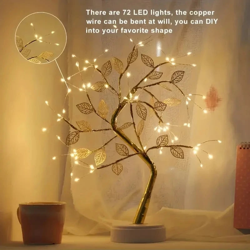 🌿 GoldenLeaf72 –Decorative Tree LampLED ✨