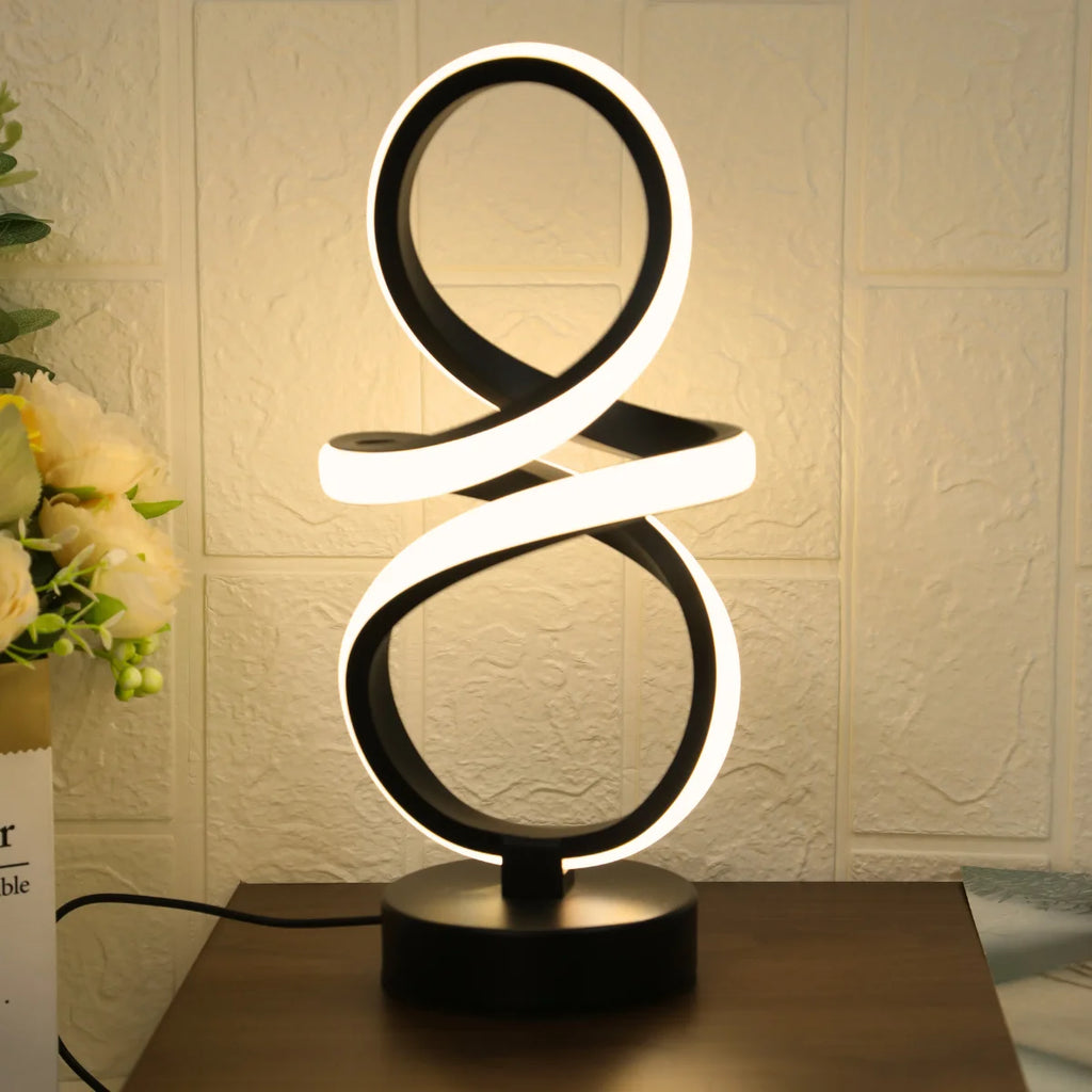🌟 Modern Spiral LED Lamp – 30 cm