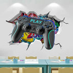🔥 3D Gamer Wall Stickers – Broken Wall Effect 🎮✨