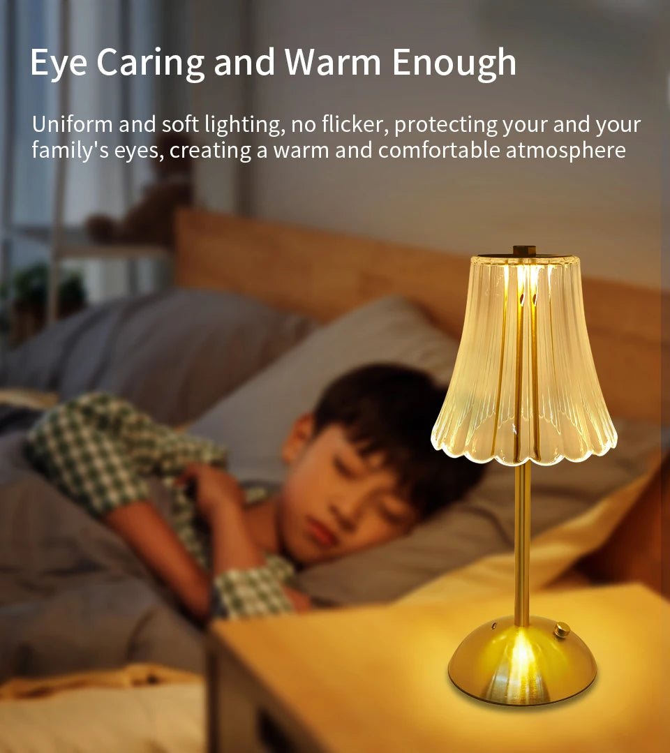 LED Touch Table Lamp – Rechargeable & Dimmable Table Lamp ✨