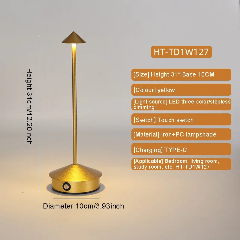 Creative Touch LED Table Lamp – Rechargeable Table Lamp 🌙✨