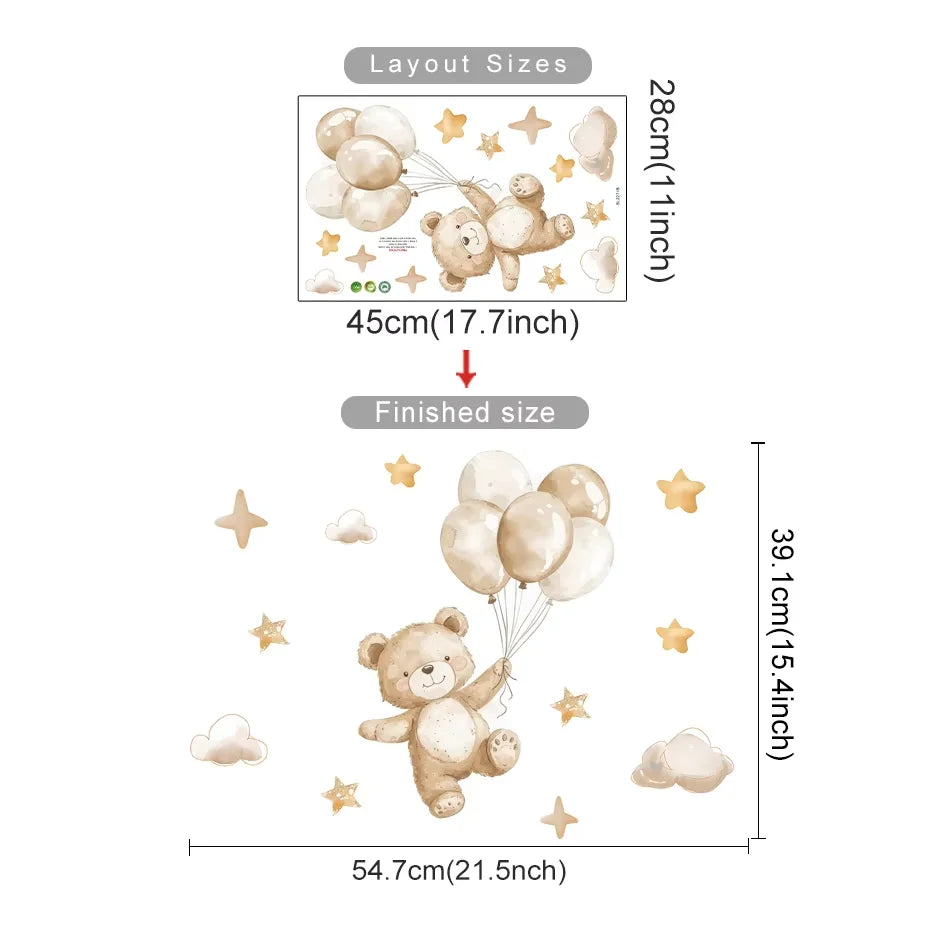 🌈✨ Cute Cartoon Wall Stickers for Kids’ Room (28 Variants)