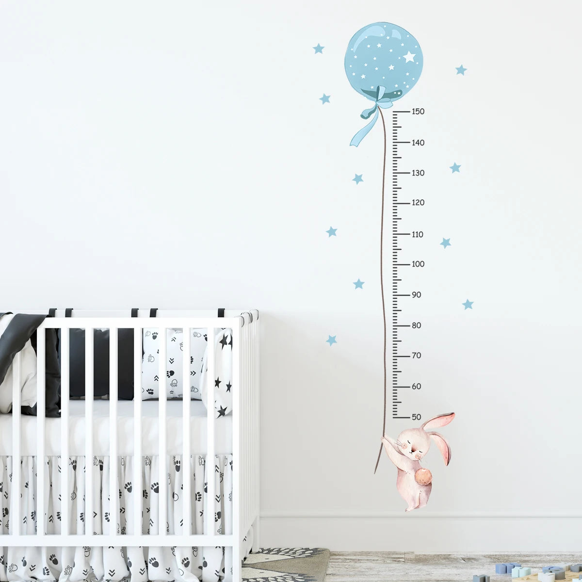🌈📏 Cute Kids Height Chart Wall Stickers – Removable PVC Growth Ruler 🚀🐻