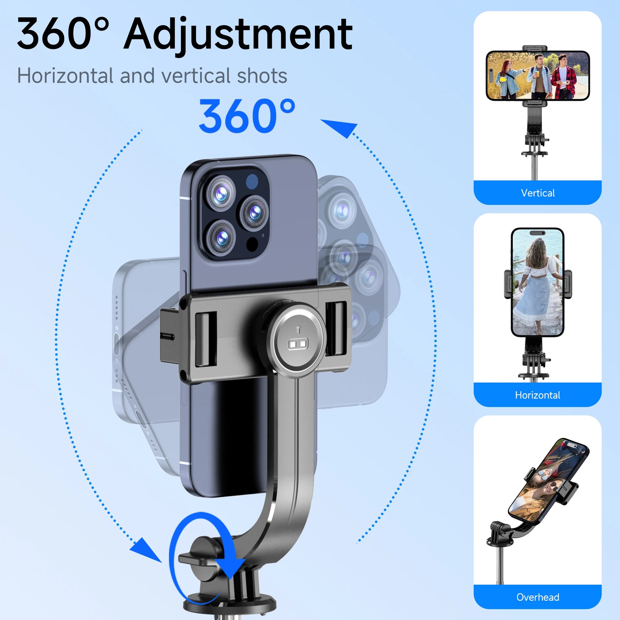 F15 68” Tripod & Selfie Stick with Wireless Remote – 360° Rotation Phone Stand for TikTok, Vlogging & Photography 📱🎬