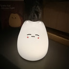 Cute Cat Baby Night Light 🐱✨ – 7 Colours, Touch, Soft Silicone • USB Rechargeable