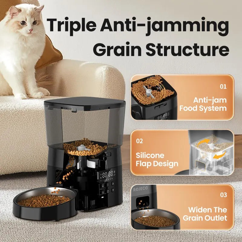🐾 Automatic Pet Feeder – 2L Smart Button Version