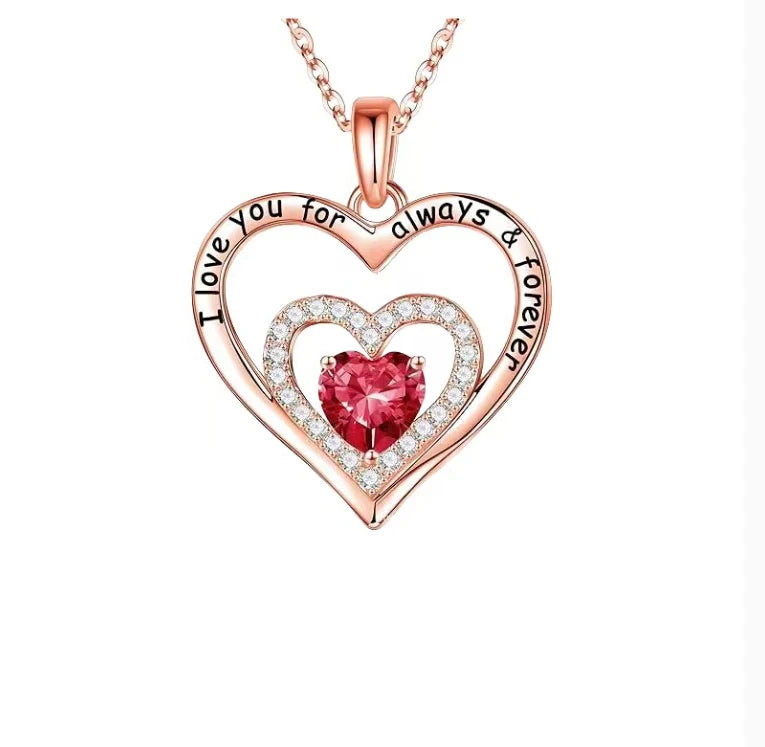 ✨ “Eternal Heart Rose Gift Necklace ❤️🌹”