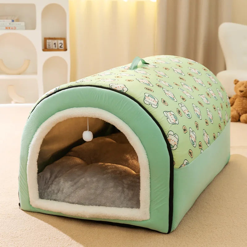 Cozy Arch Pet House 🐾 Soft Enclosed Bed for Cats & Small Dogs