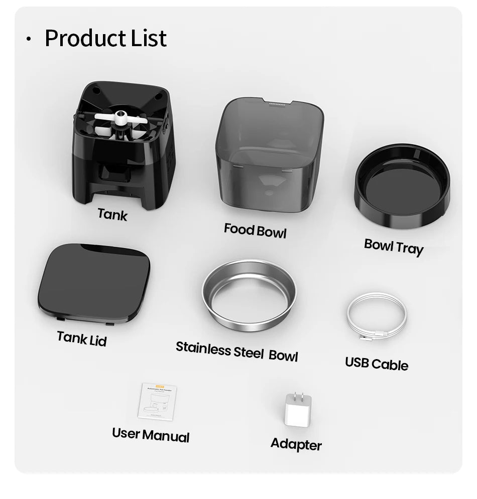 🐾 Automatic Pet Feeder – 2L Smart Button Version