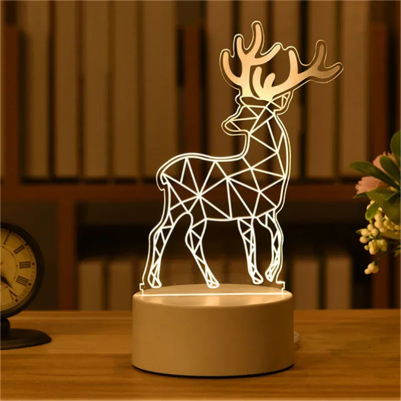 💡 3D Visual Illusion Night Light – LED Desk Lamp