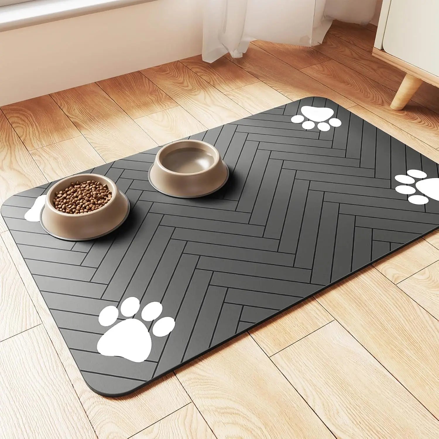 🐾 Pet Feeding Mat – Absorbent & Waterproof Food Bowl Protector 🐶🐱