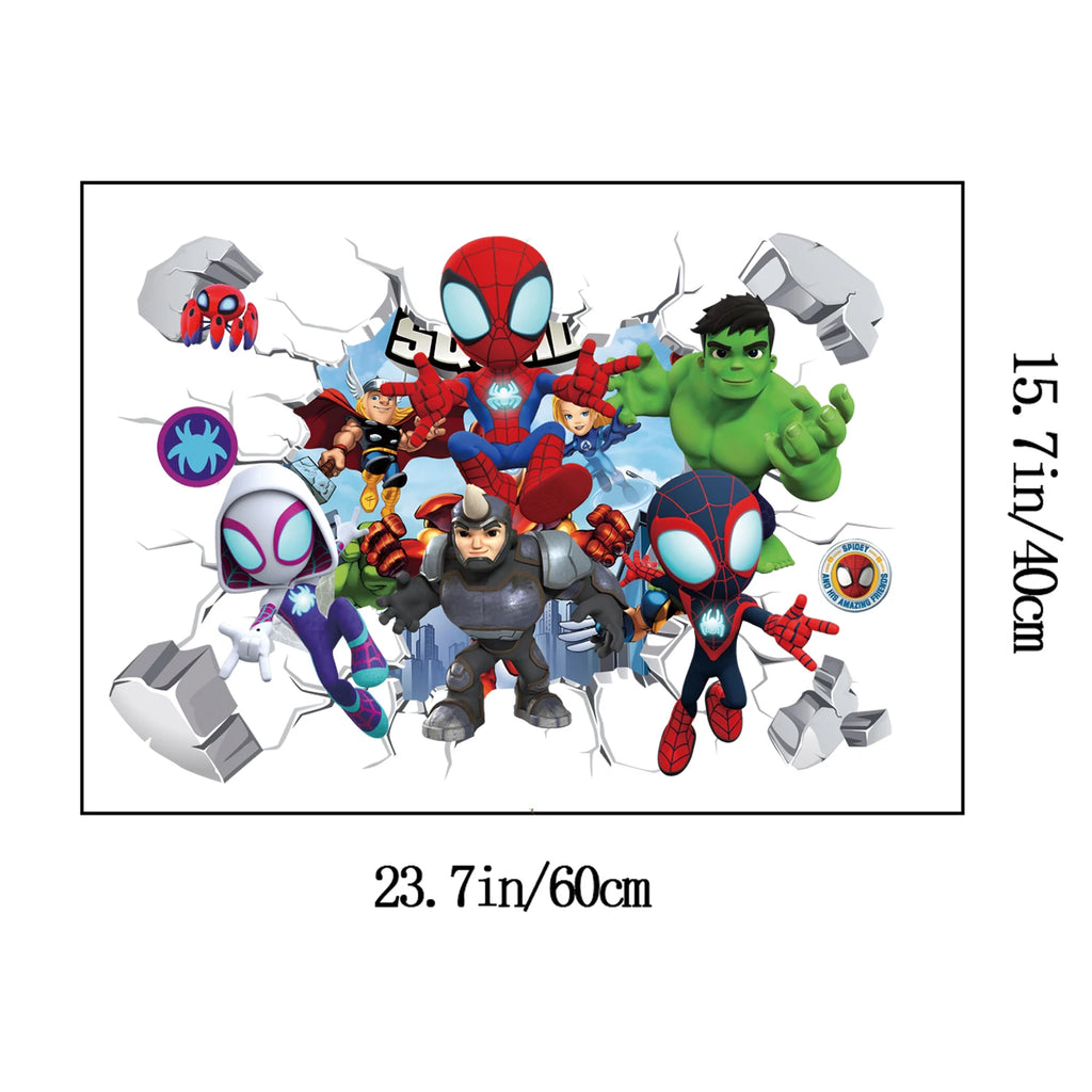 🕸️ Mini Spider-Man Superhero Wall Stickers – Kids Room Decor 🕷️✨