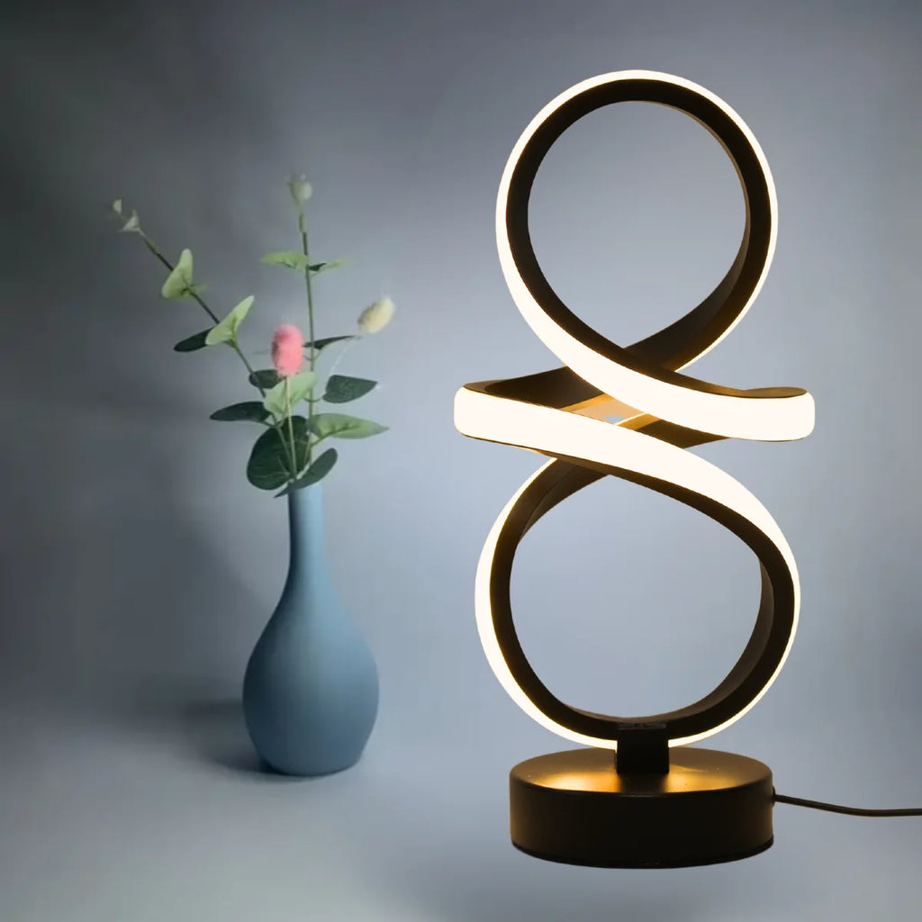 🌟 Modern Spiral LED Lamp – 30 cm