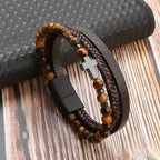 🔥 Leather Wrap Bracelet – Men’s Multi-Layer Wristband (108 Styles) 🔥