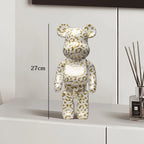 🧸✨ Graffiti Bear Resin Statue – 27cm Artistic Decor Figurine