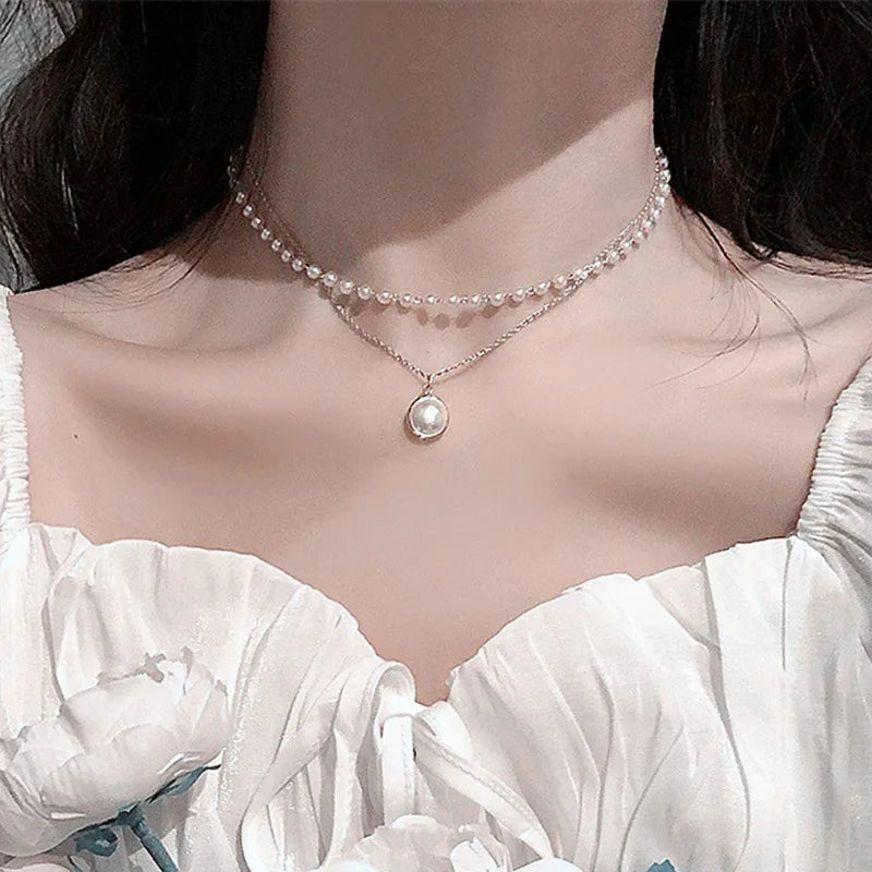 ✨ Fashion Pearl & Pendant Necklace – Elegant Women’s Jewelry 💎✨